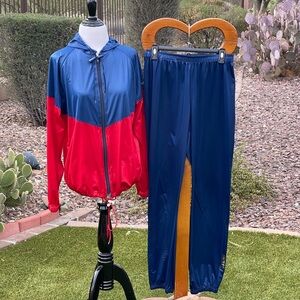 VINTAGE - Adidas Pant Suit in Red and Blue